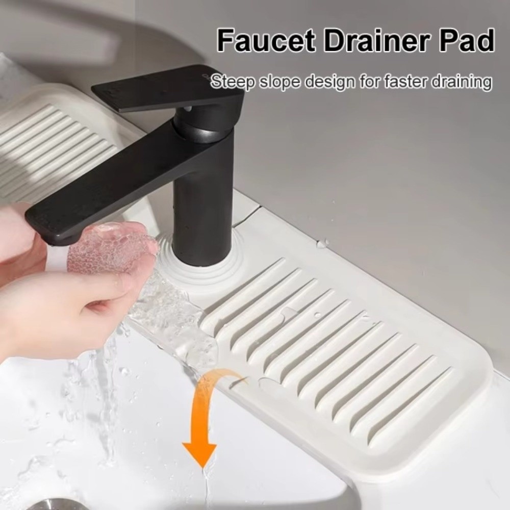 Silicone Tap Washer - Tapete de drenagem de torneira durável,
