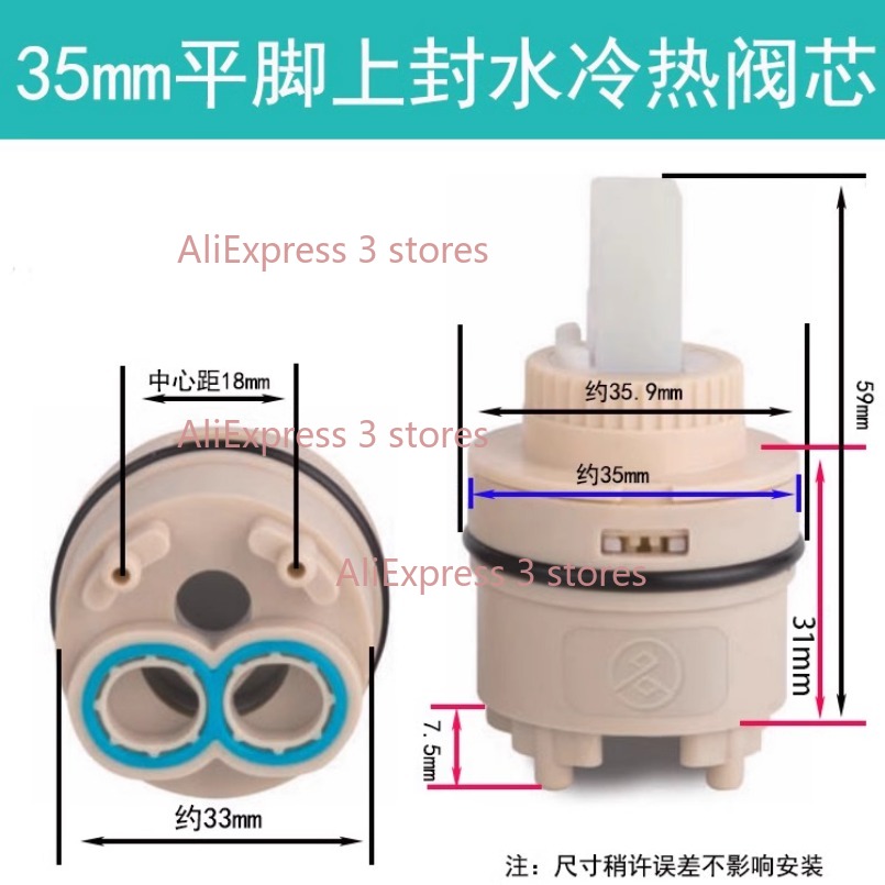 1 pçs 35/40mm substituição car - Basin Mixer Cartridge avaliação e preço